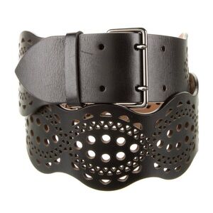 Alaia Black Vivienne Belt Size 85
